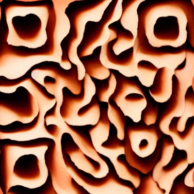 Coral paper strata abstract Creative QR with layered pink and red forms