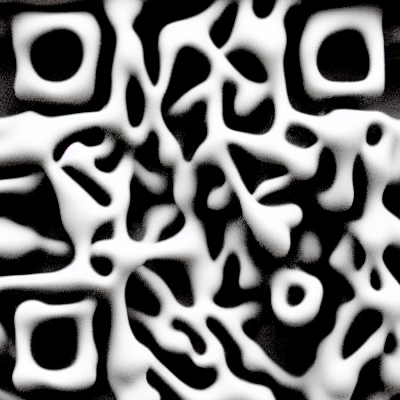 Mycelium ink network abstract Creative QR with branching organic paths