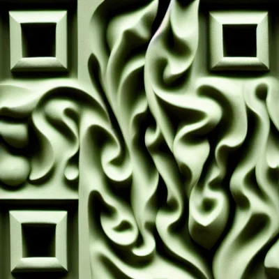 Celadon Relief abstract QR code template preview