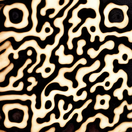 Charred Current abstract QR code template preview