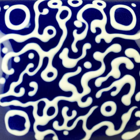 Cobalt Melt abstract QR code template preview
