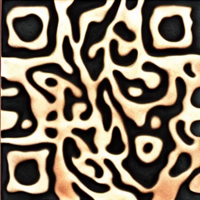 Copper Aurora abstract QR code template preview