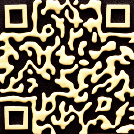 Gilded Leather abstract QR code template preview