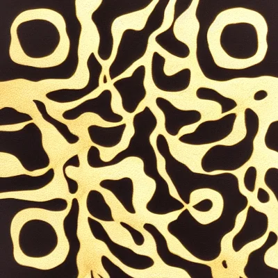 Kintsugi River abstract QR code template preview