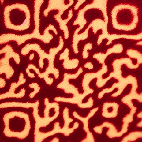 Oxblood Print abstract QR code template preview