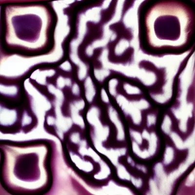 Pearl Resin abstract QR code template preview