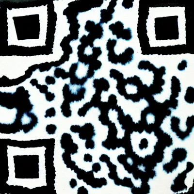 Salt Ink Bloom abstract QR code template preview