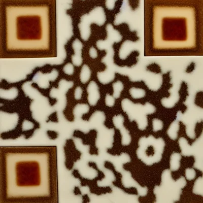 Sienna Wax abstract QR code template preview