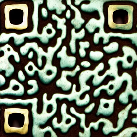 Verdigris Field abstract QR code template preview