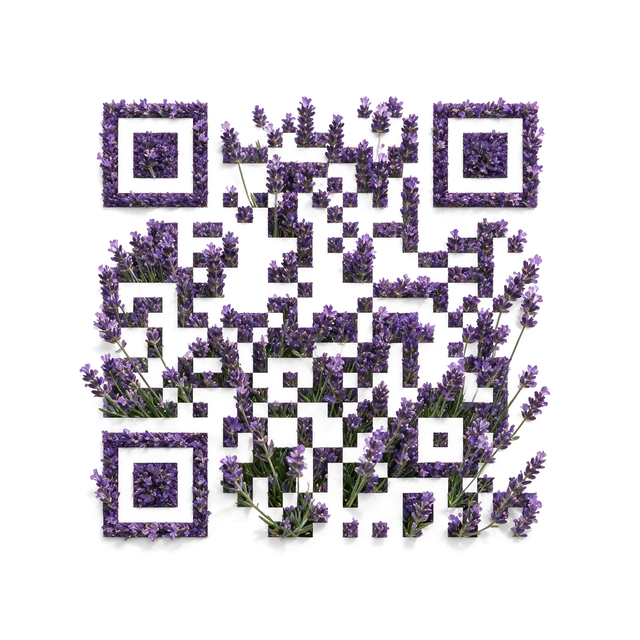 Lavender botanical QR code template preview