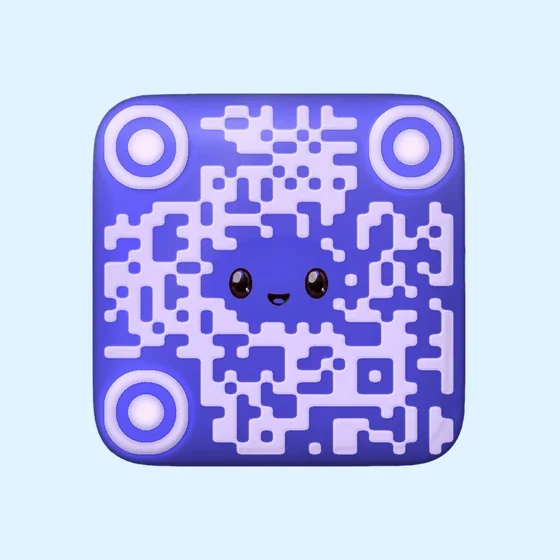 Blueberry candy QR code template preview