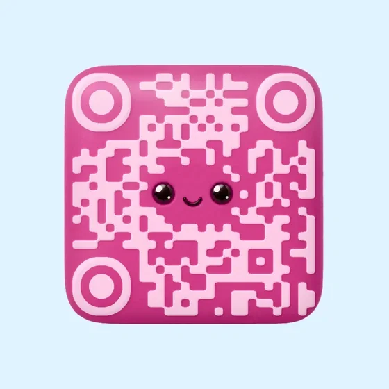 Bubblegum candy QR code template preview