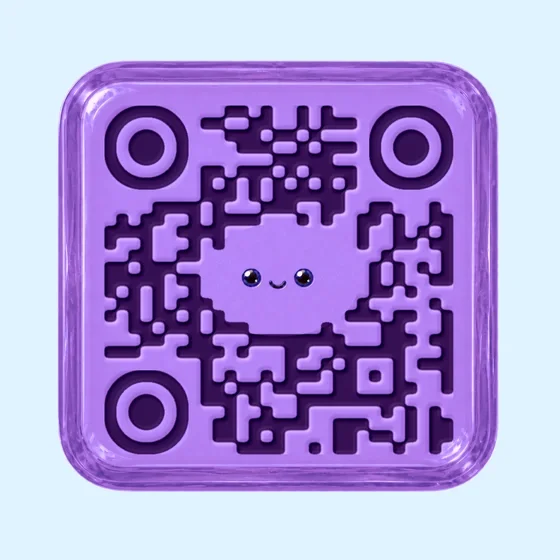 Grape Drop candy QR code template preview