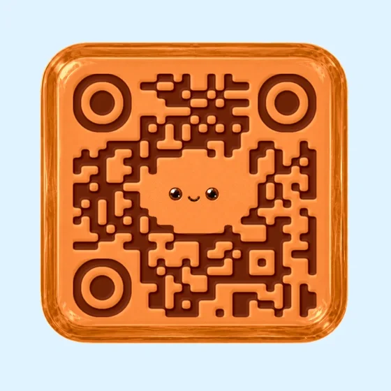 Orange Drop candy QR code template preview