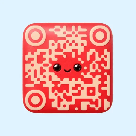 Strawberry candy QR code template preview