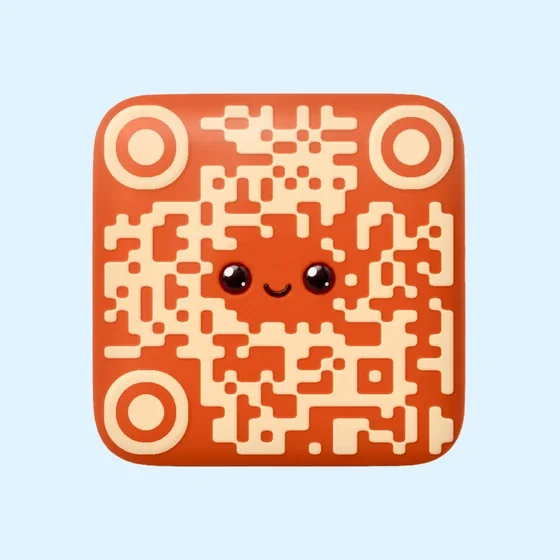 Tangerine Gum candy QR code template preview