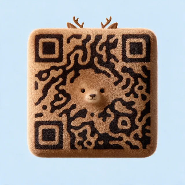 Deer animal QR code template preview
