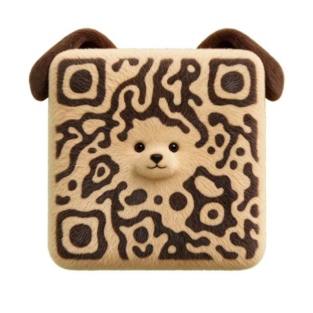 Dog animal QR code template preview