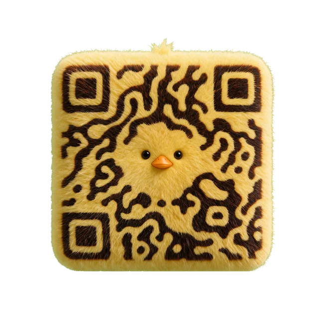 Duck animal QR code template preview