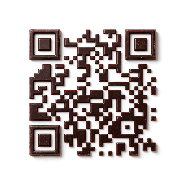 Chocolate food QR code template preview