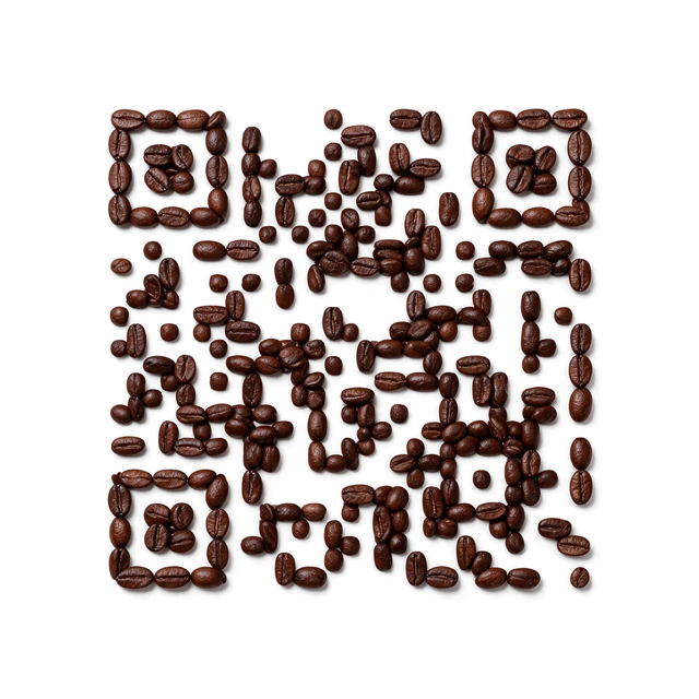 Coffee Beans food QR code template preview