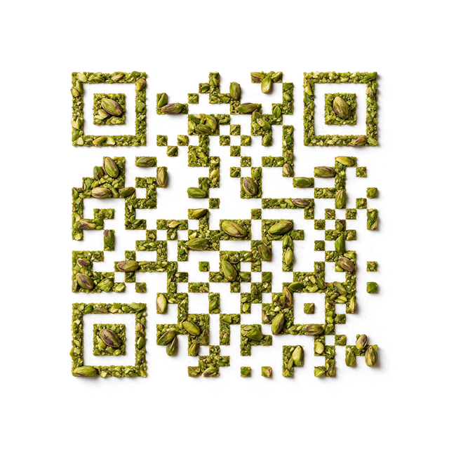 Pistachio food QR code template preview
