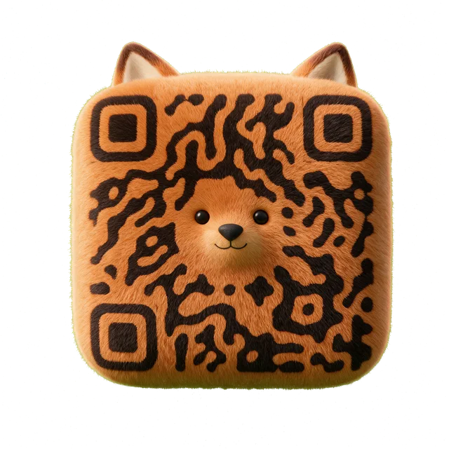 Fox animal QR code template preview