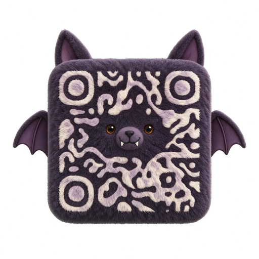 Bat Halloween QR code template preview