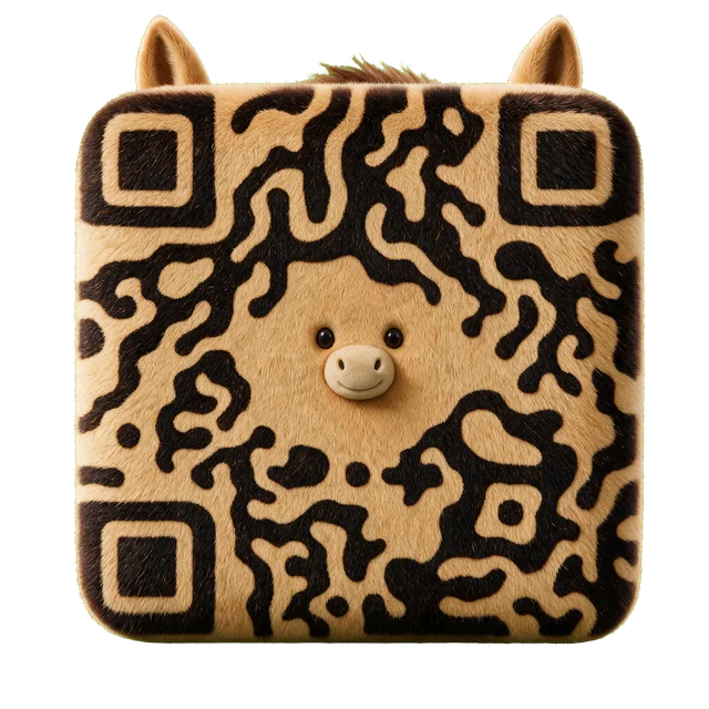 Horse animal QR code template preview