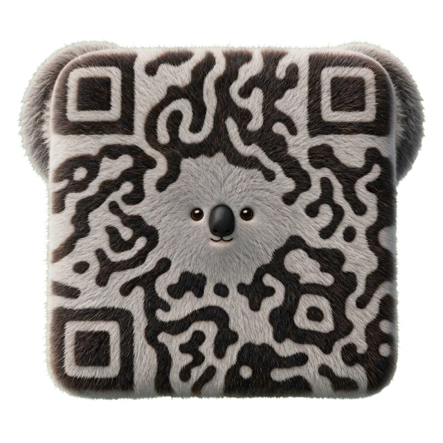 Koala animal QR code template preview