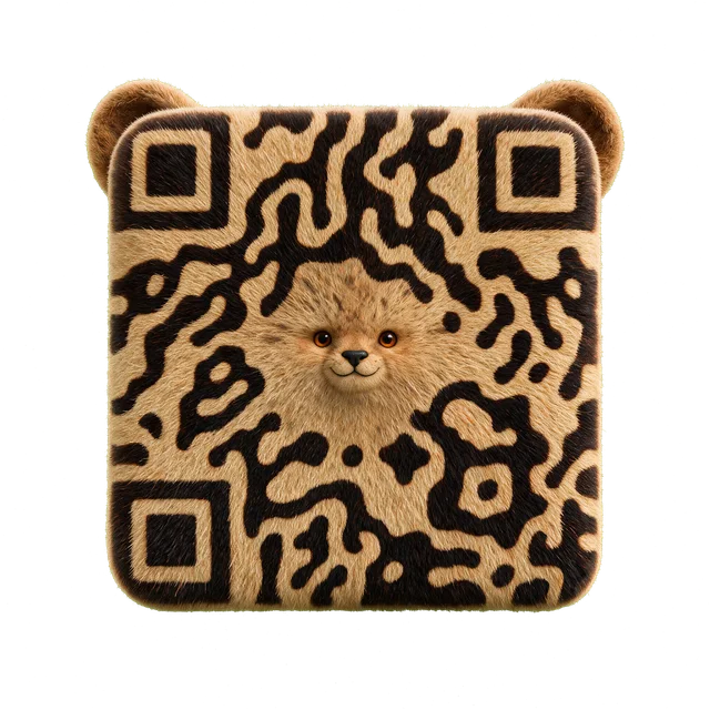 Leopard animal QR code template preview