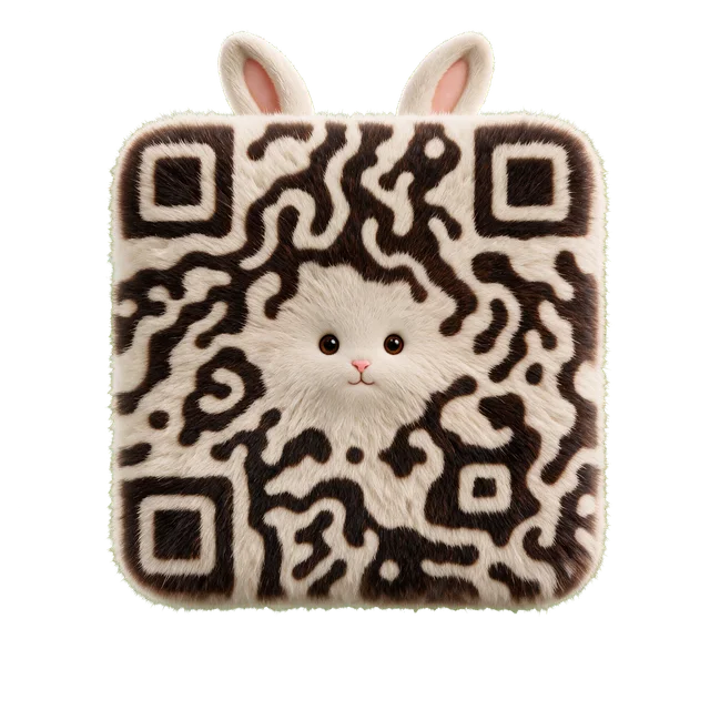 Rabbit animal QR code template preview