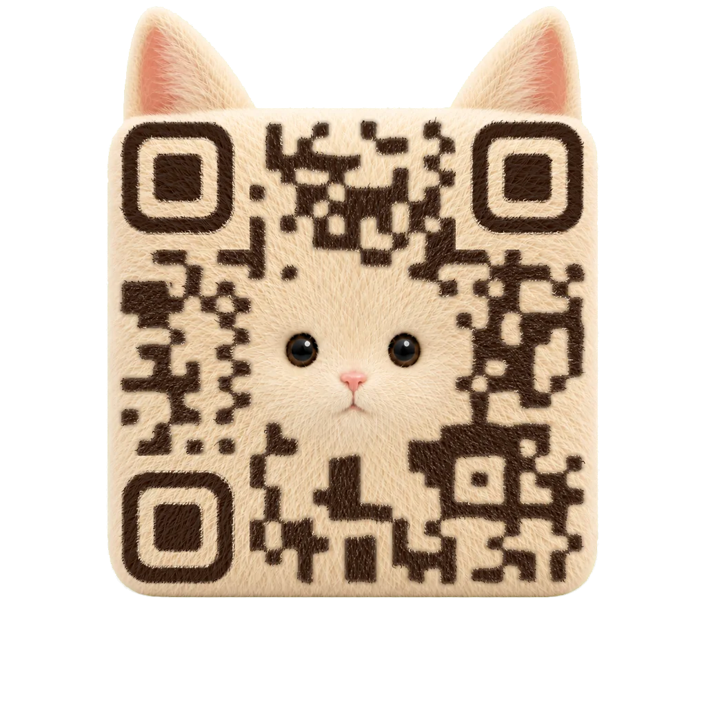 Creative Cat QR encoding https://qrpaw.xyz/SF0004