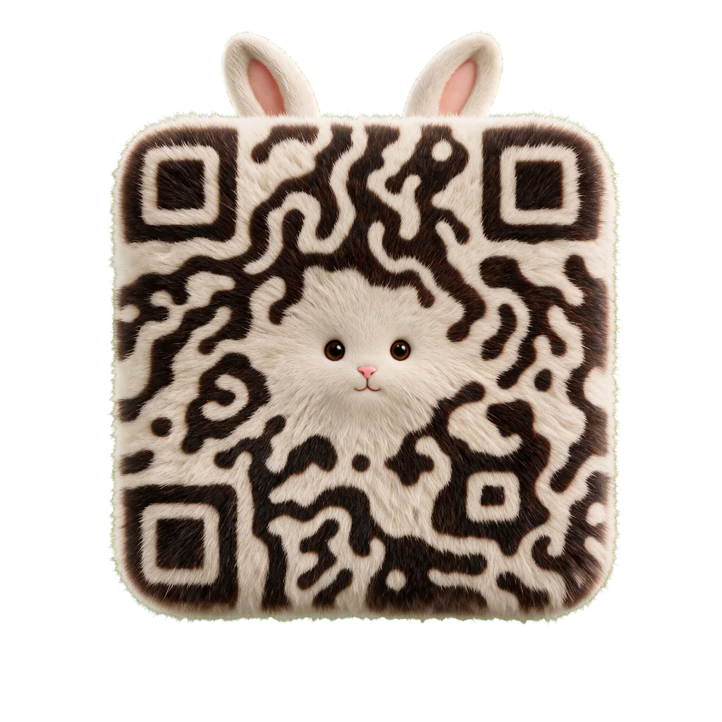 Rabbit-shaped Creative QR verified against the exact payload https://qrpaw.xyz/SF0004