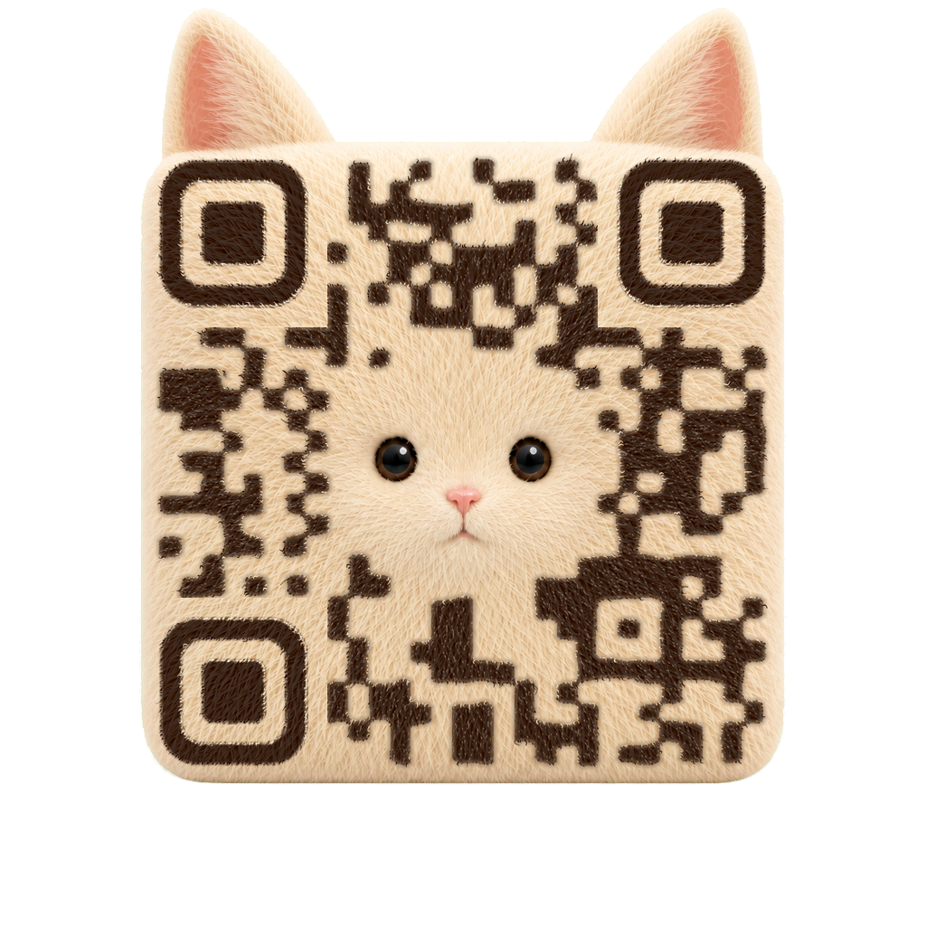 Scan-tested Creative Cat QR encoding https://qrpaw.xyz/SF0004