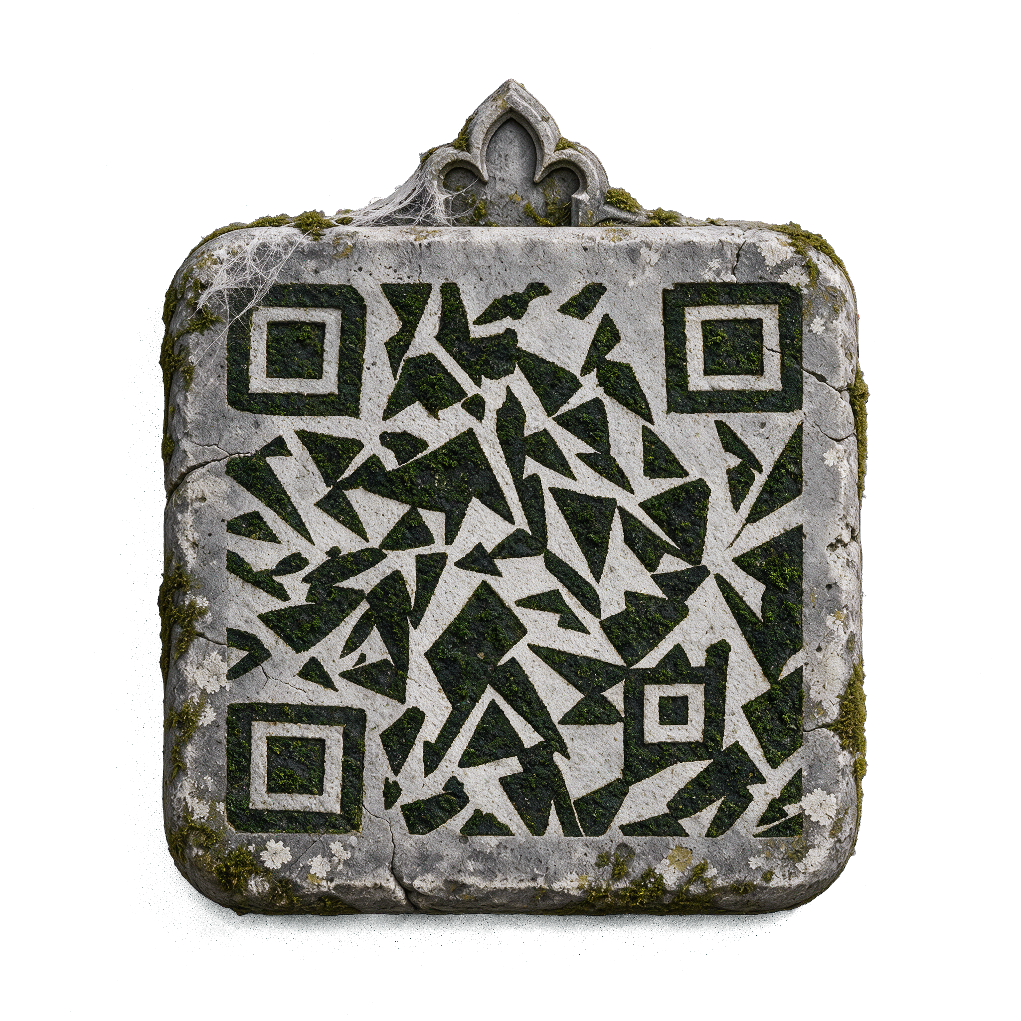 Gravestone Halloween QR code template preview