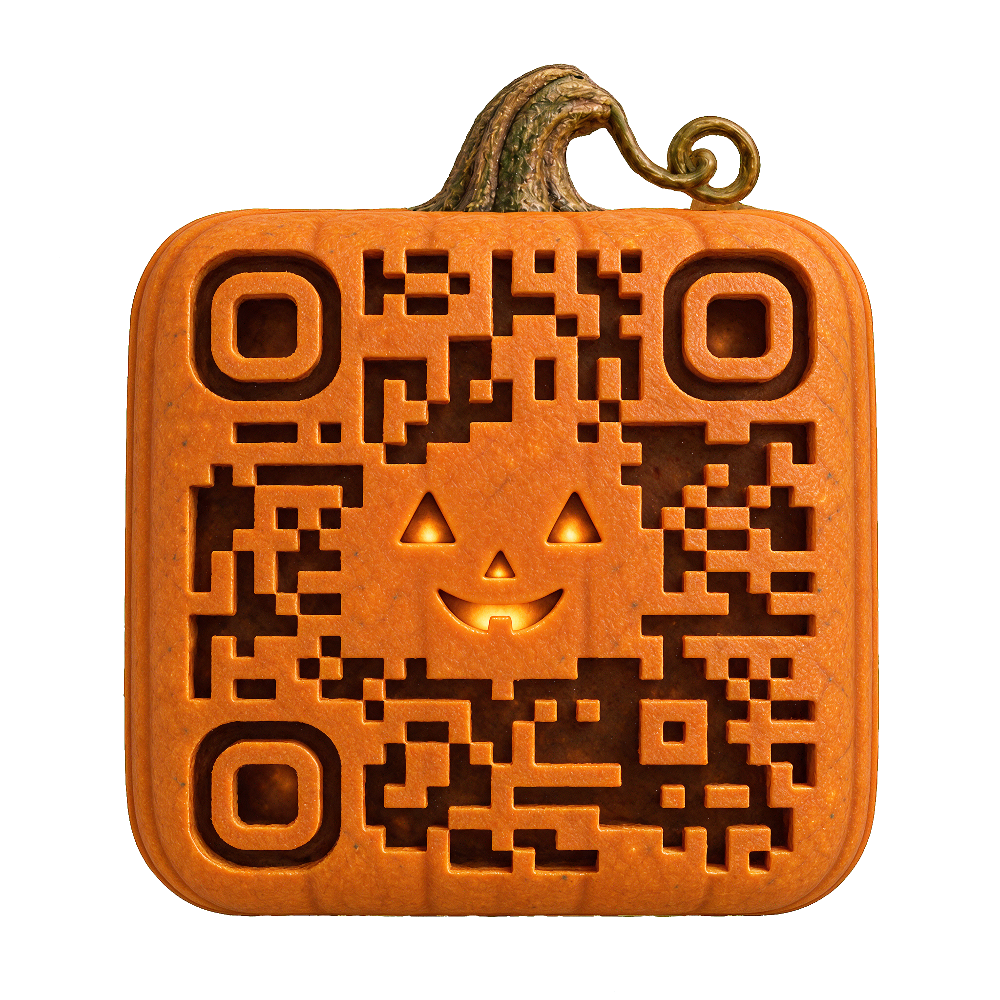 Pumpkin Halloween QR preview with Squares pattern