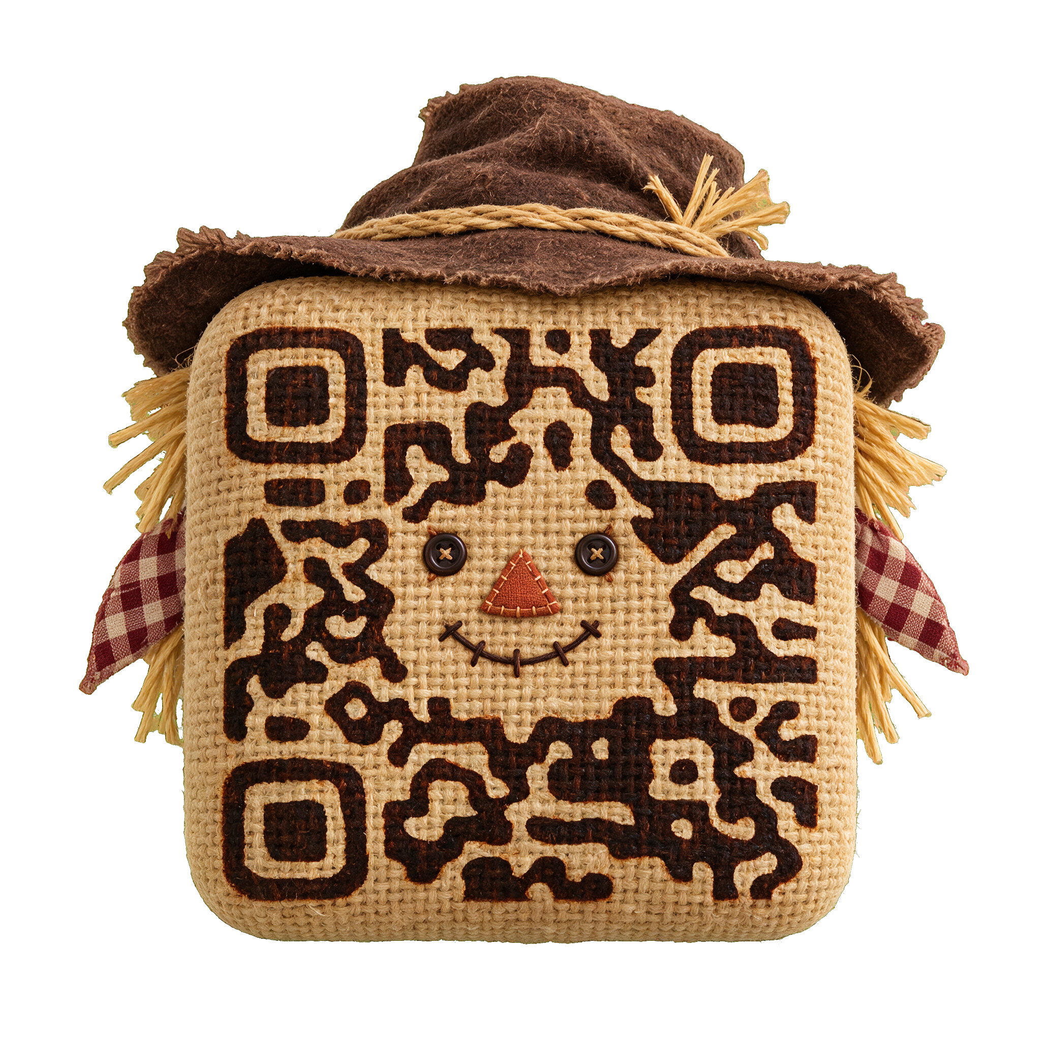 Scarecrow Halloween QR code template preview